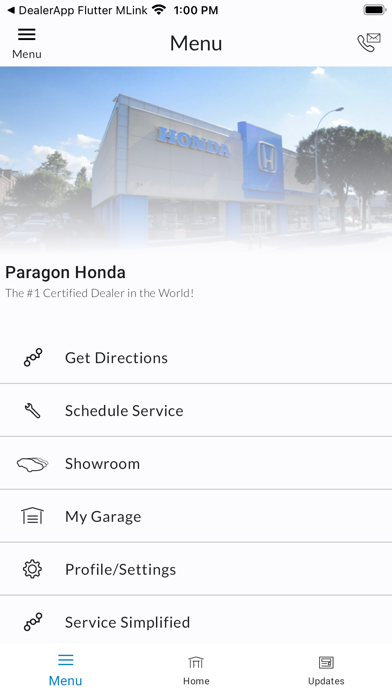 Paragon Honda DealerApp Screenshot