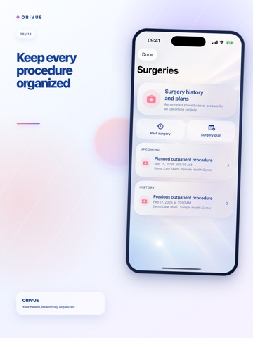 ORIVUE: Meds & Health Tracker iPad screenshot