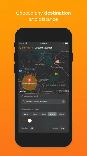 Glarm: Location-based alarms screenshot 3