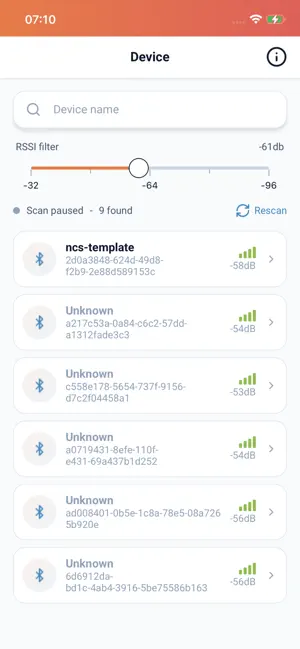 BLE Update screenshot 1