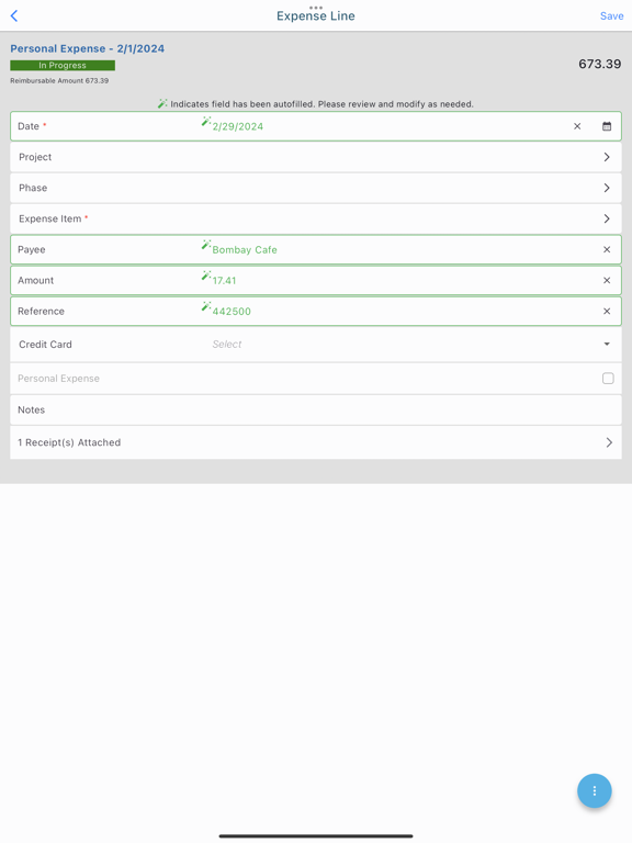 Deltek Expense for Ajera iPad screenshot 7 - Business app