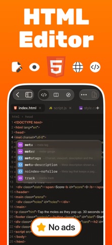 HTML Creator : Editor & Viewer app screenshot
