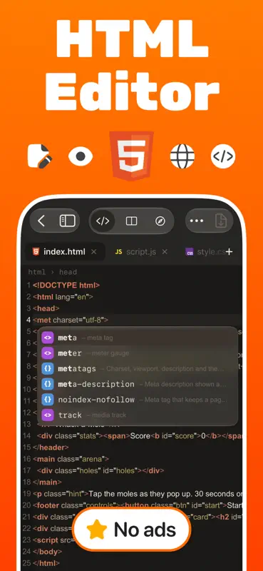 HTML Viewer : Editor & Creator screenshot 1 of 5