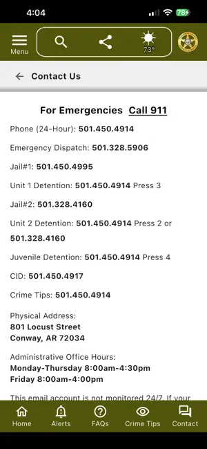 Faulkner County AR Sheriff screenshot 4