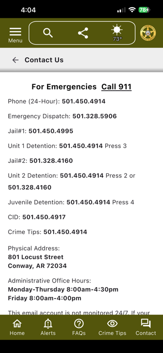 Faulkner County AR Sheriff Screenshot 4 of 5