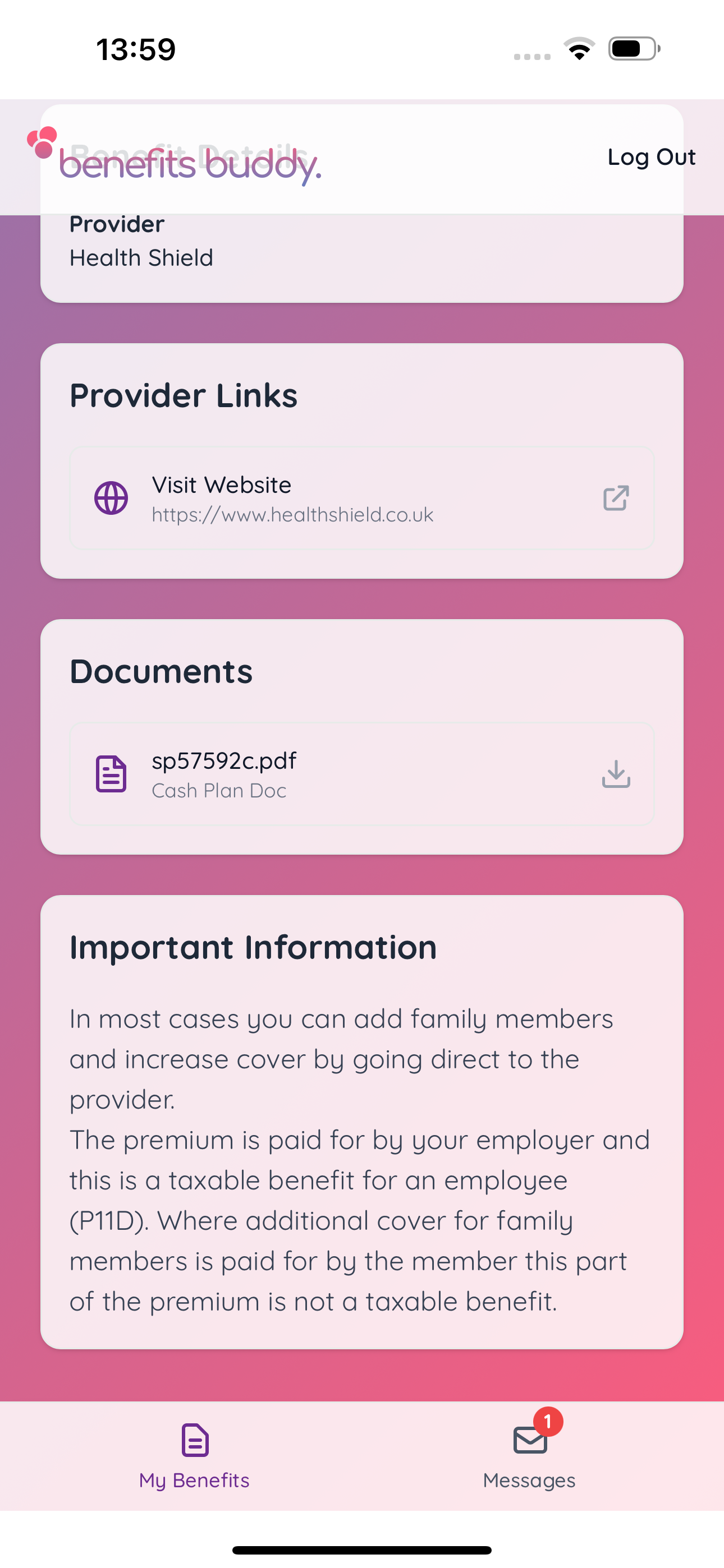 Benefits Buddy screenshot 3