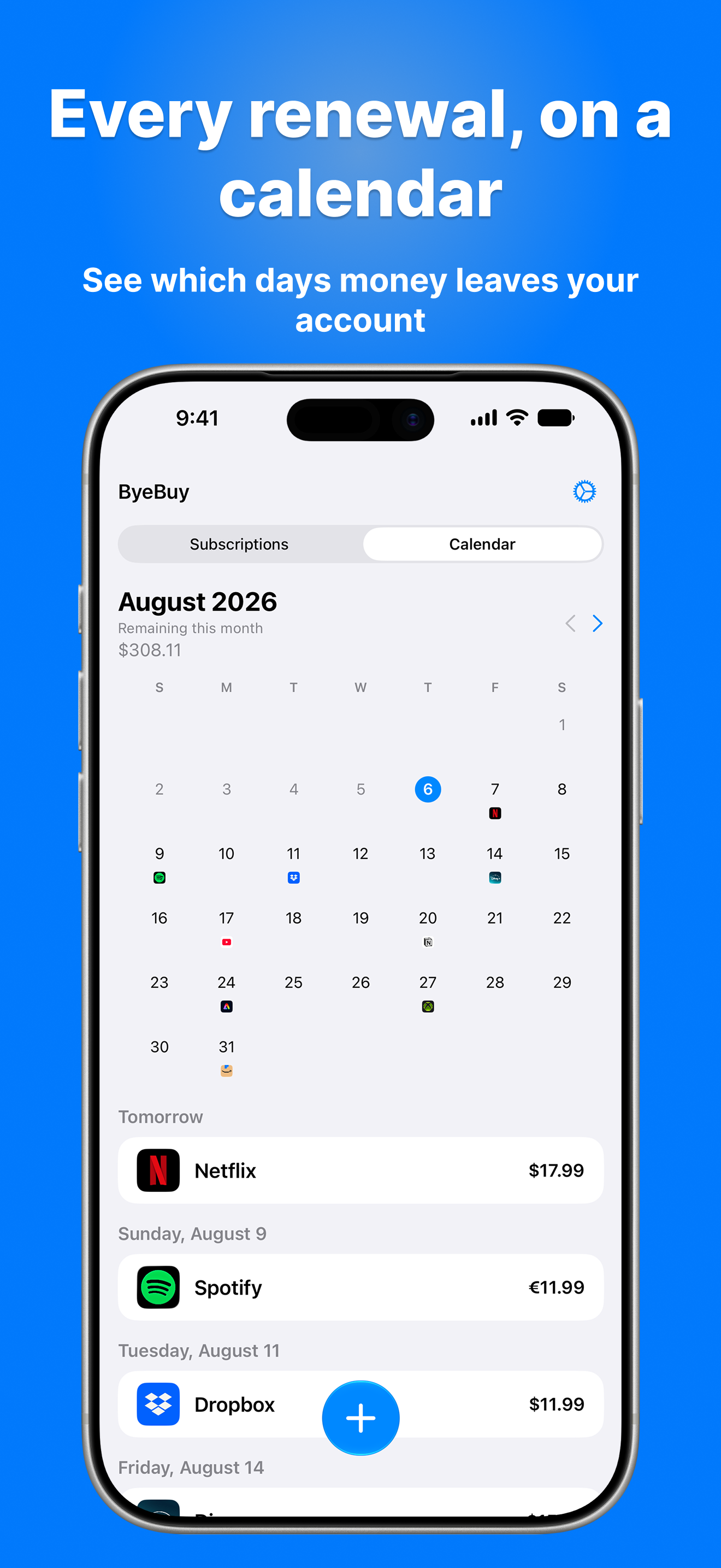 ByeBuy - Subscription Tracker screenshot 2
