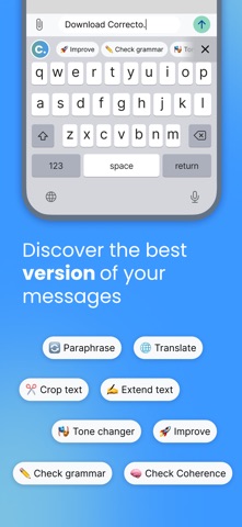 Correcto: AI Keyboard iPhone screenshot