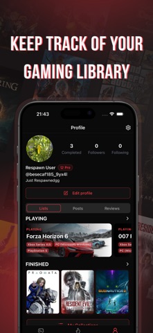 Respawn | Video Games Tracker Screenshot 6 of 6