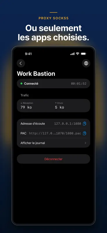 SSH Tunnel : VPN, proxy SOCKS5 screenshot 3 of 8
