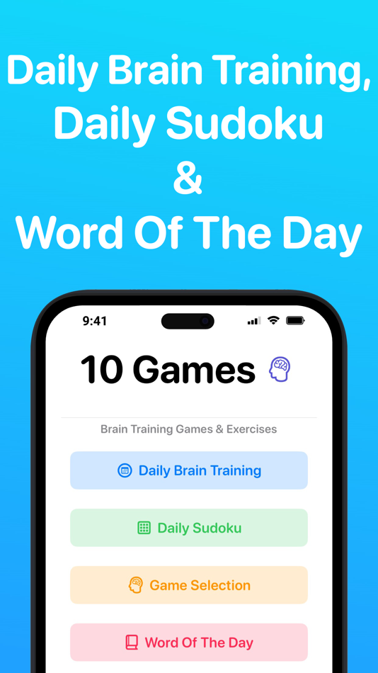 #1. 10 Games: Daily Brain Training (iOS) 由: Taiwo Omisore