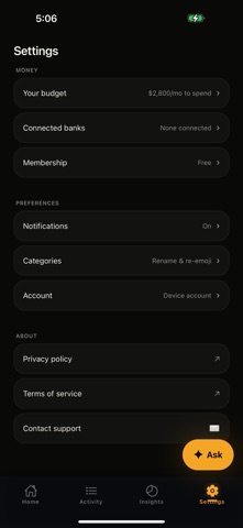 Means: Safe to Spend Screenshot 5 of 5