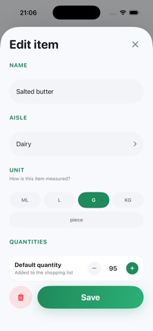 Menulist – Shopping List Screenshot 7 of 8