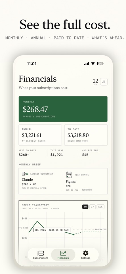 Duefolio: Subscription Tracker screenshot 3