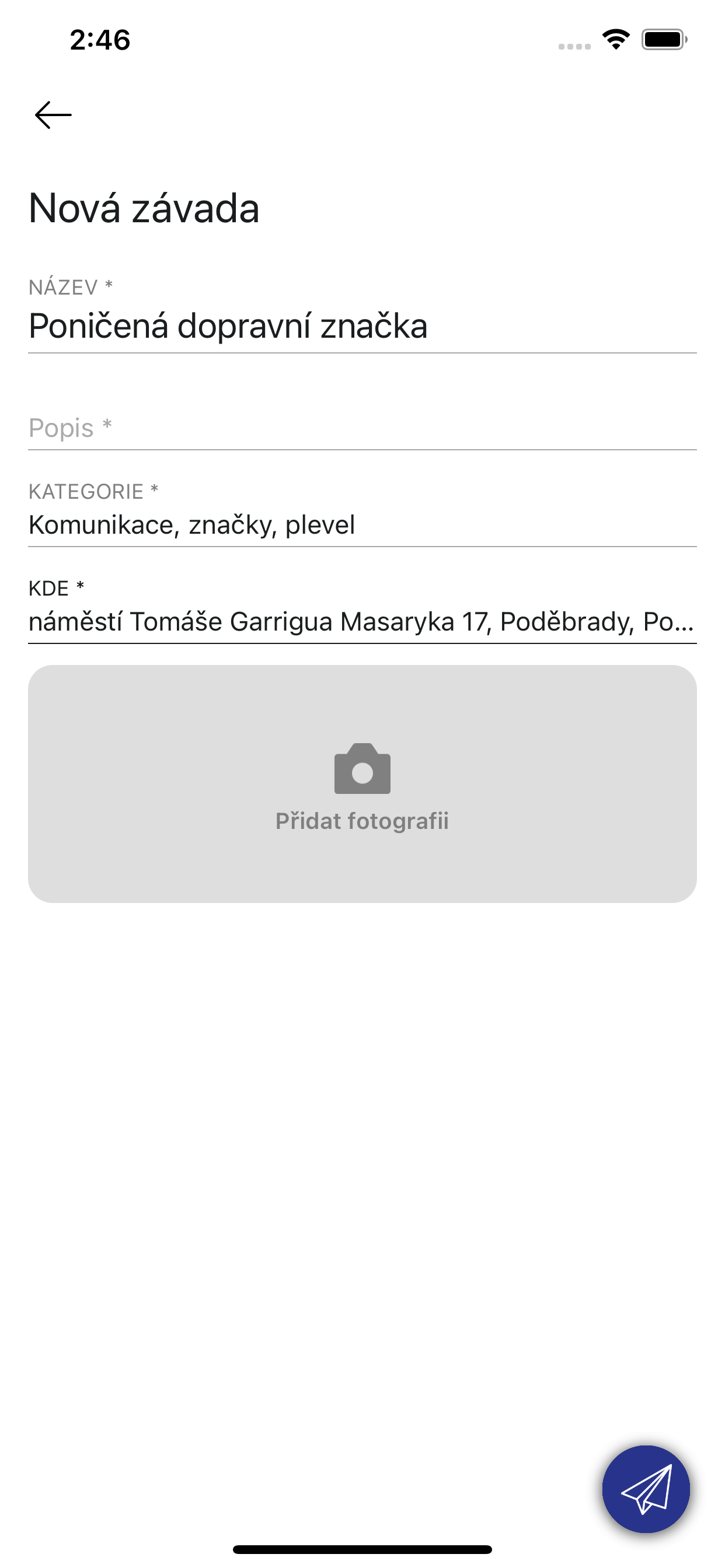 Poděbrady v mobilu
