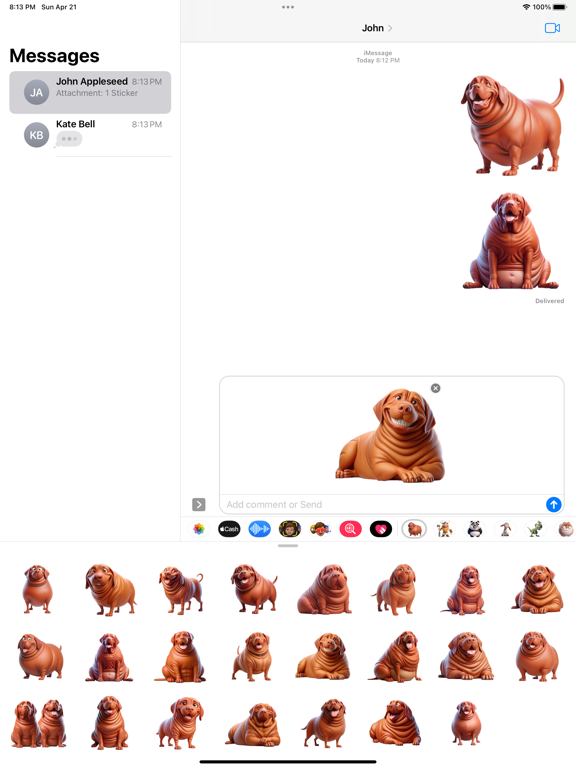 Screenshot #6 pour Fat Vizsla Stickers