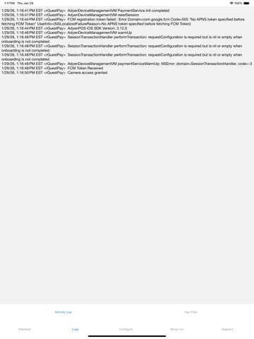 Agilysys Pay Adyen iPad screenshot