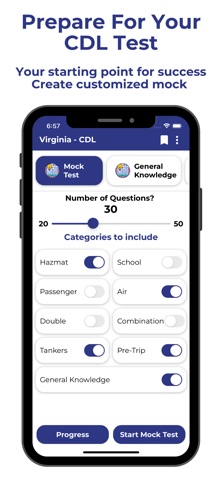 Virginia CDL Permit Test iPhone screenshot