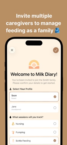 Milk Diary: Baby Feeding iPhone screenshot