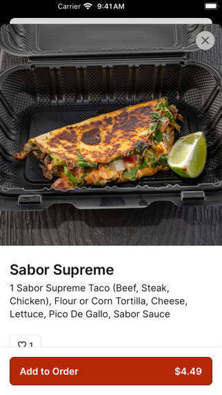 Sabor Tacos iPhone screenshot 4 - Food & Drink app
