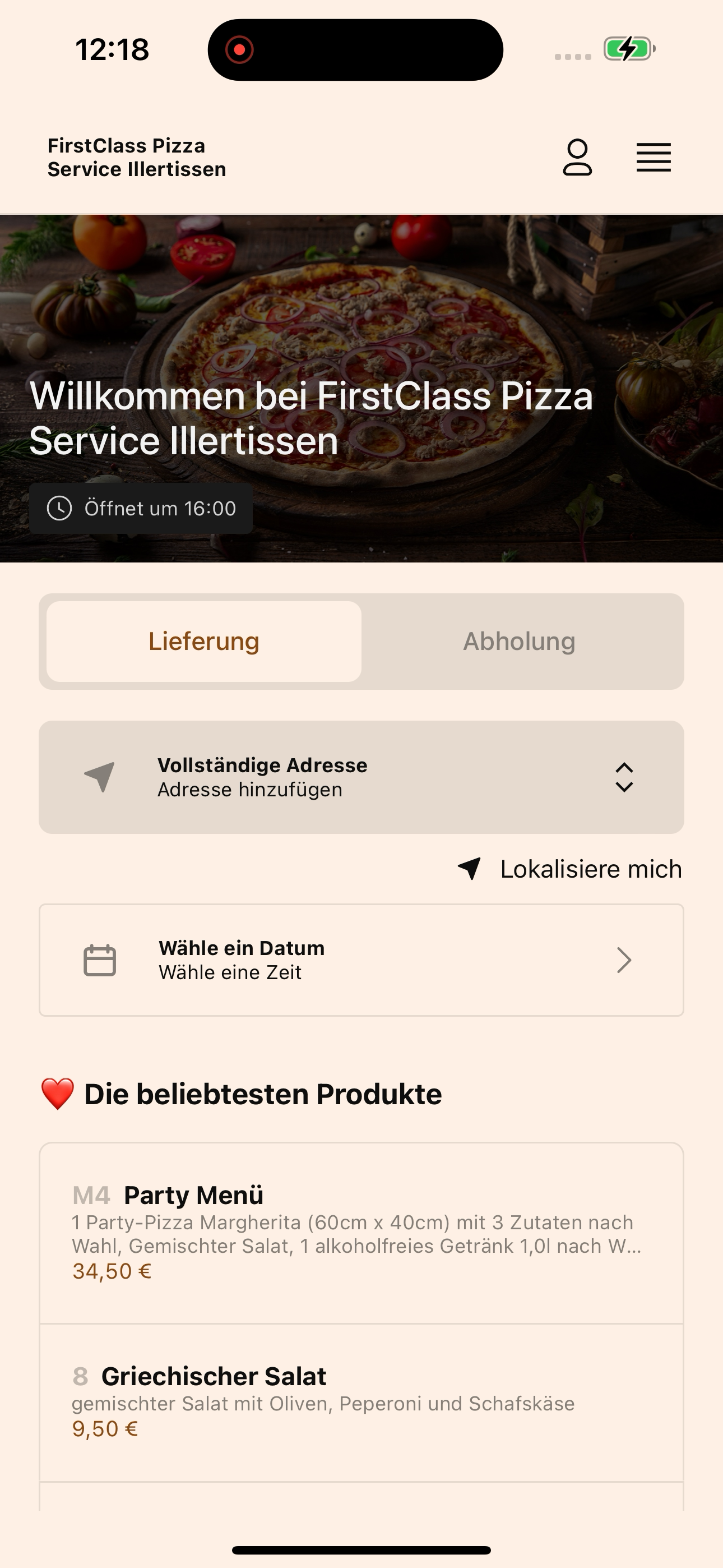 FirstClass Pizza Service screenshot 5