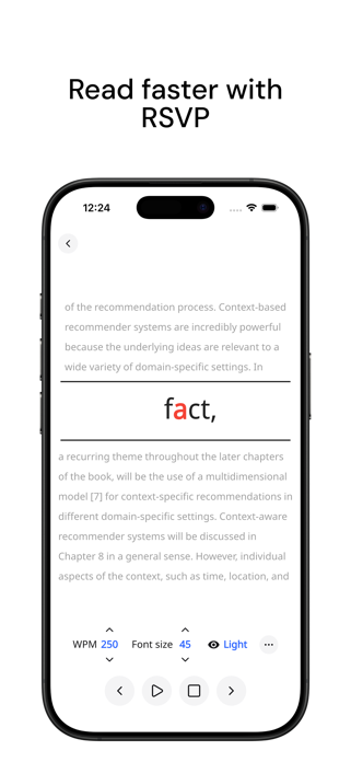 Speedy Reader - RSVP Screenshot 2 of 7