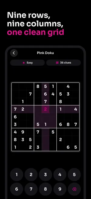 Pink Doku: Sudoku screenshot 1
