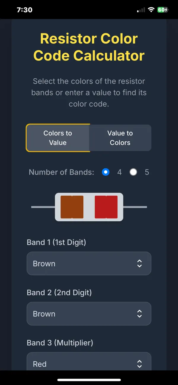 #1. Resistor Pro (iOS) Von: Jeffrey Yambao