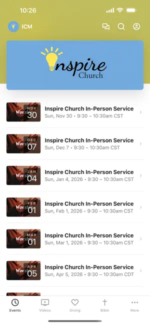 Inspire Church Memphis screenshot 1