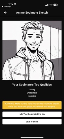 Anime Soulmate Sketch iPhone screenshot