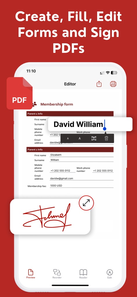PDF Editor: Fill Edit,Sign PDF - Business App | MWM