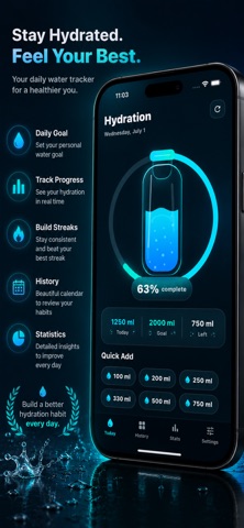 Water Tracker: Hydro Habit iPhone screenshot