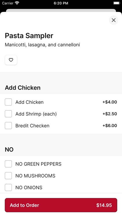 Sammy's Italian Pasta & Pizza