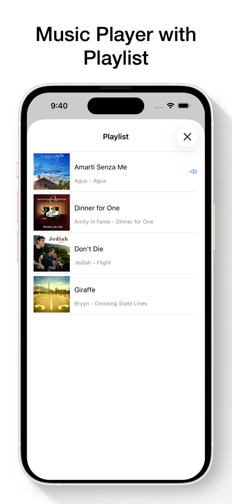 Zip & RAR File Extractor - Il lettore musicale consente agli utenti di creare e gestire playlist personalizzate, visualizzando chiaramente "l'album art" e i "titoli delle canzoni" per un'esperienza d'ascolto su misura.