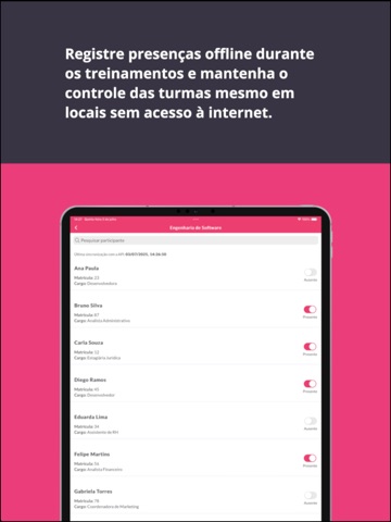 Presença Offline iPad screenshot