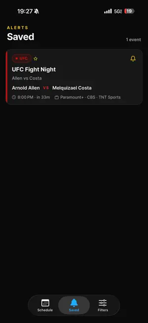 The Fight Calendar screenshot 2