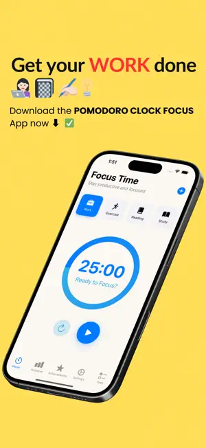 Pomodoro Clock Focus screenshot 1