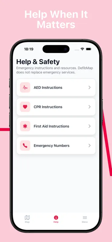 DefibMap: AED Finder screenshot 5 of 6