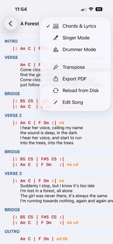 LeadSheets: Chords & Setlists Screenshot 2 of 10