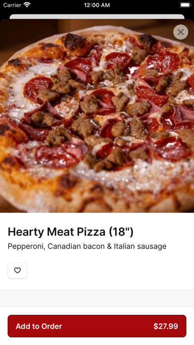 Halftime Pizza iPhone screenshot 3 - Food & Drink app