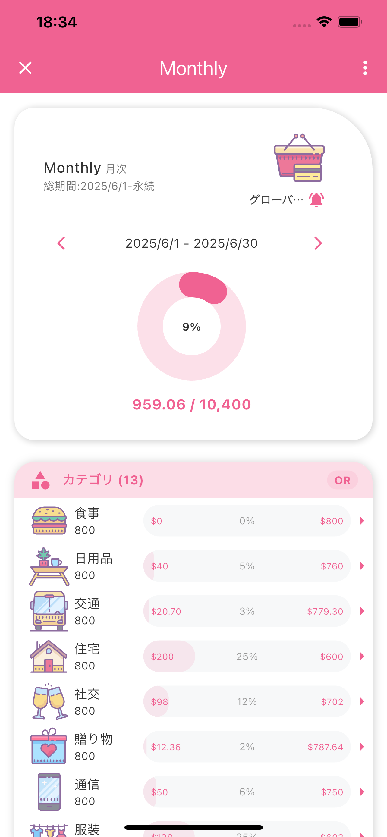 Money+家計簿: 超かわいいオフライン家計簿