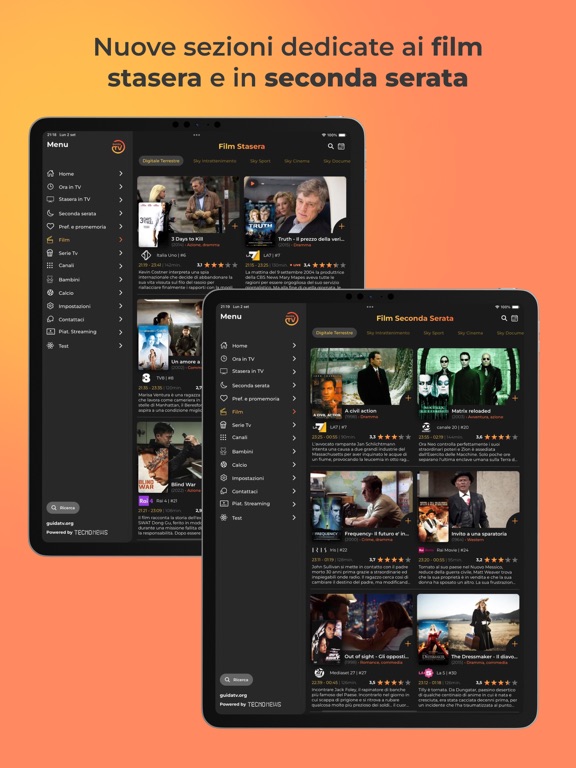 Guida Programmi TV iPad screenshot 4 - Entertainment app
