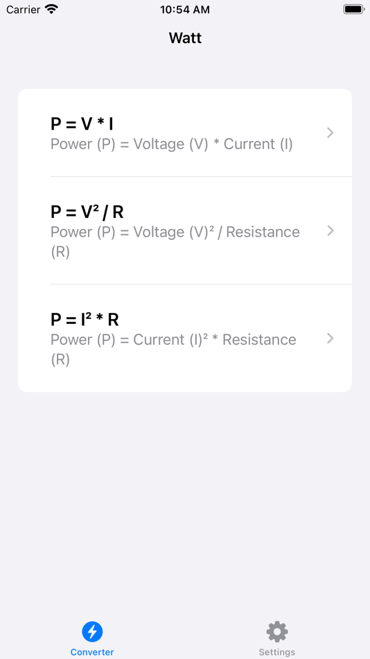 #1. Watt - Power calculator (iOS) 由: LionsApp di Nallbati Elton