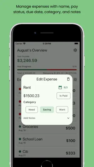Sem: Budgeting screenshot 3