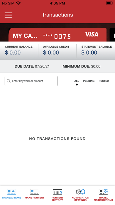 FFCCU Credit Card Screenshot