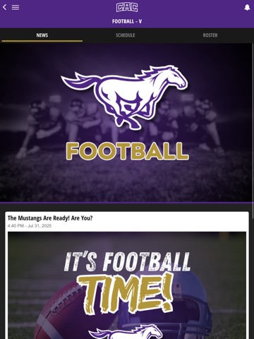 CAC Mustangs iPad screenshot