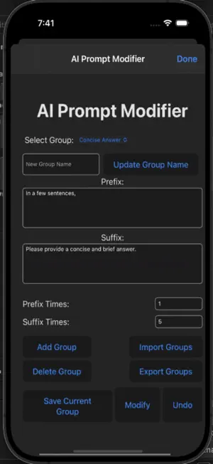 AI Prompt Modifier screenshot 4