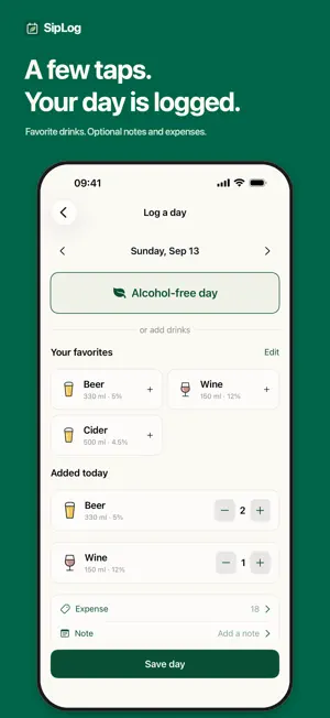 Alcohol Free Tracker - Siplog screenshot 2