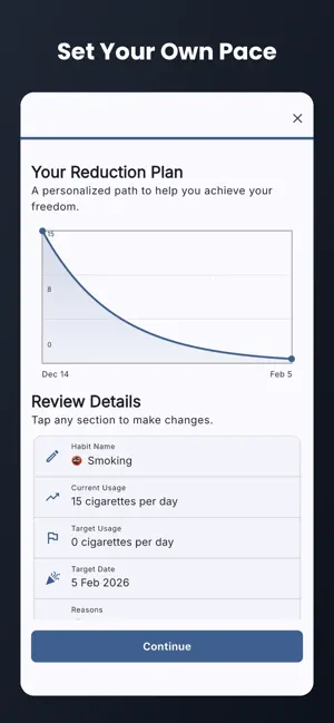 Wean: Quit Bad Habits Gently screenshot 2