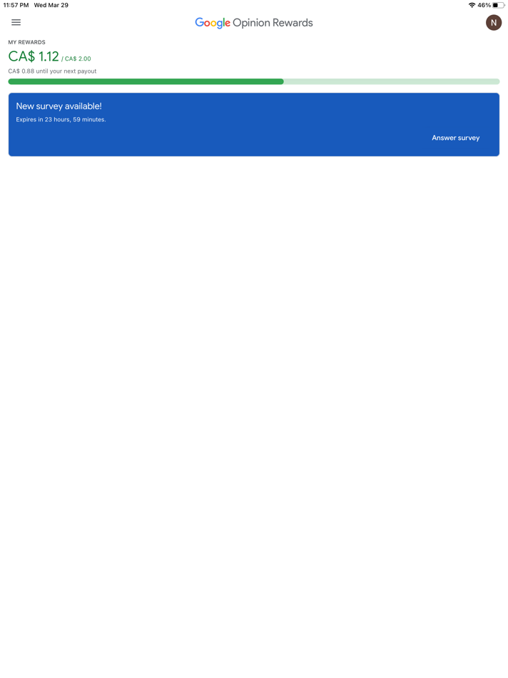 #1. Google Opinion Rewards (iOS) De: Google